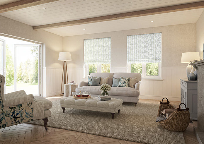 Boughton Faux Silk, Blue - Twist&Fit Roman Blind - Image 6